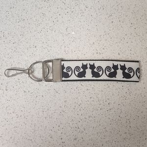 Cat printed NWOT keychain